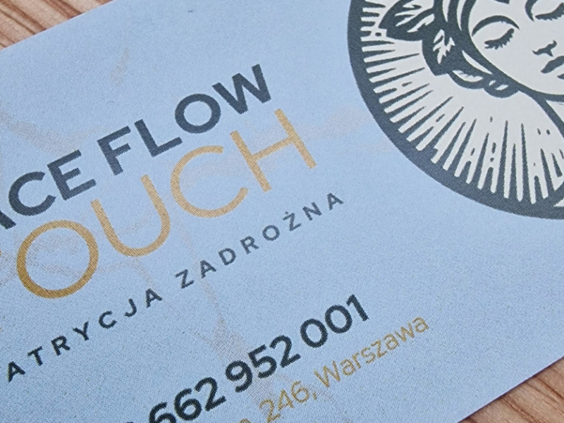Wizytówki dla studia masażu — projekt od podstaw