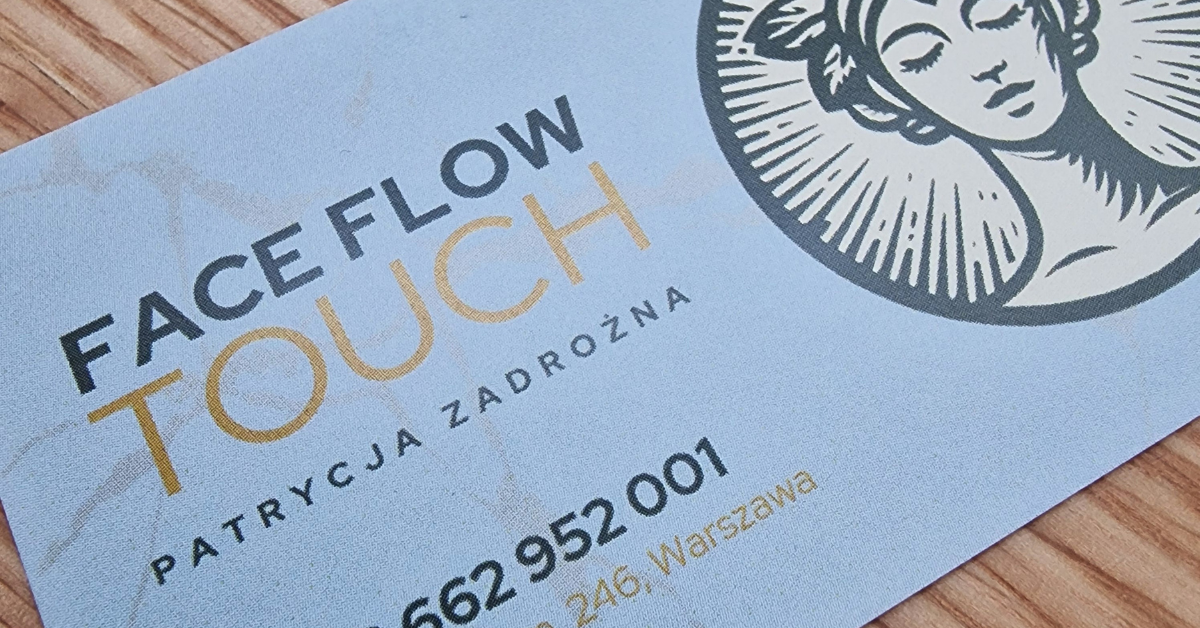 Wizytówki dla studia masażu — projekt od podstaw